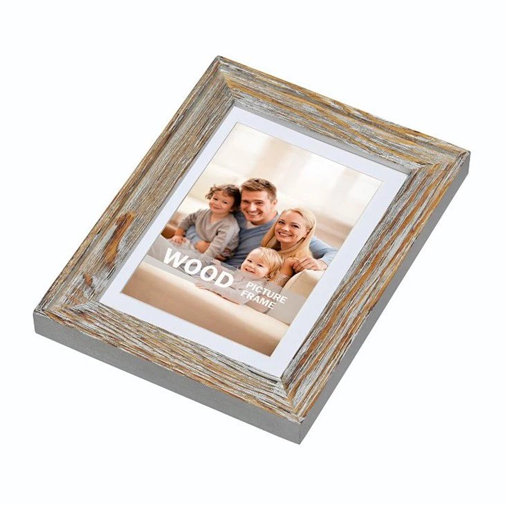Angled View of Rustic Light Wood Frame showing Texture